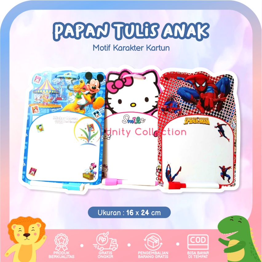 

Papan Tulis Spidol Anak Motif Karakter Kartun