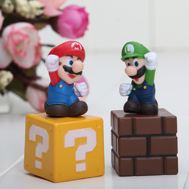 Set 5 pcs Super Mario Action Figure Mainan Pajangan Hiasan Kue