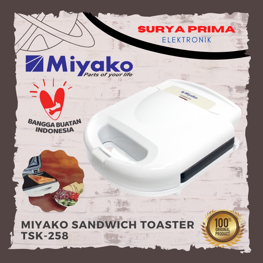 Miyako TSK-258 Sandwich Toaster (Pemanggang Listrik Roti Sandwich)