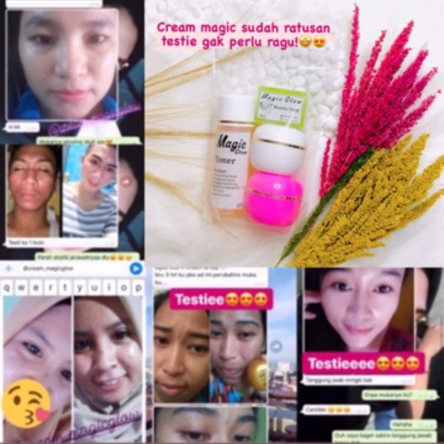 

BESTSELLER ! 1 PAKET CREAM MAGIC GLOWING SANGAT AMPUH MEMUTIHKAN DAN MENYEHATKAN KULIT WAJAH