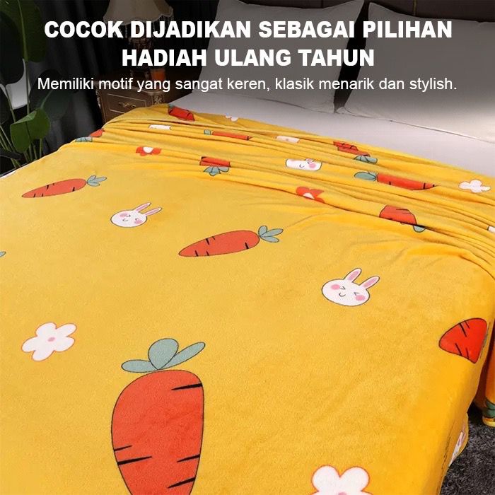 Selimut Bulu Karakter Selimut Anak Bulu Panel Ukuran 170x115 cm