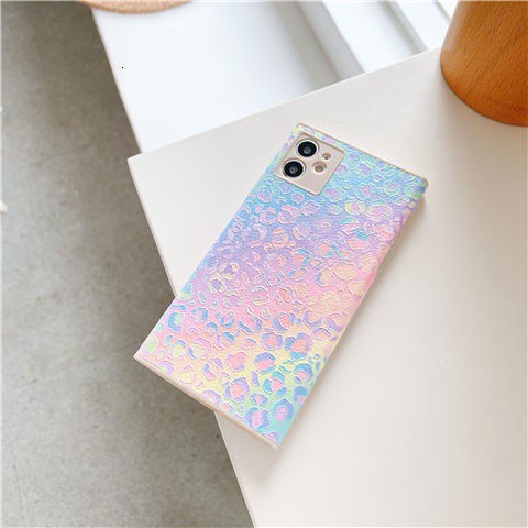 casing ponsel warna gradien laser untuk iPhone 11 12 Promax SE X XS XR XSMAX 7 8Plus