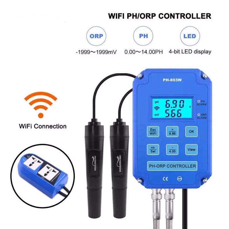 PH-803W Wifi Connection pH/ORP Redox Meter 2in1 Controller Monitor