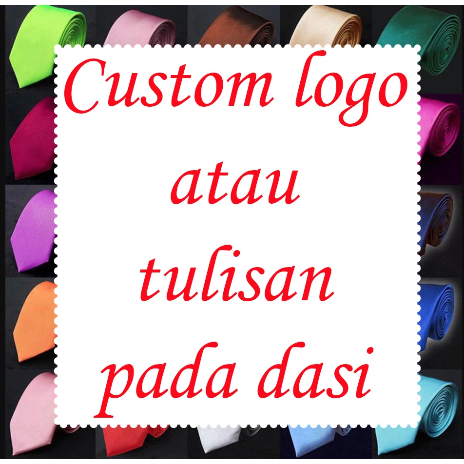 custom logo atau tulisan di dasi