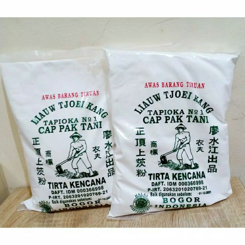 

Tepung Tapioka Tani Tirta Kencana / Liauw Tjoeikang Cap Pak Tani 1 Kg