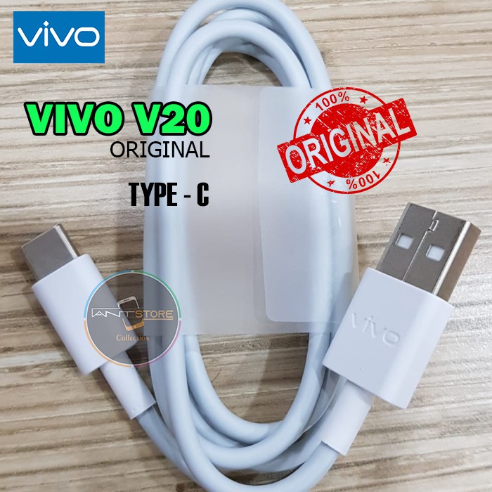 Kabel Charger Vivo Type C Original 100% Vivo V17 / V19 / V20 SE Ori