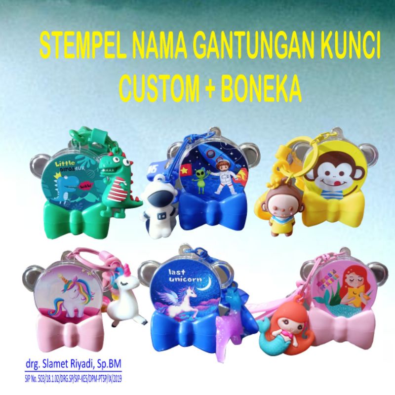 

Stempel Nama Custom Gantungan Kunci + Boneka