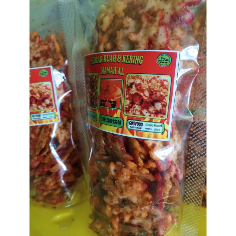 

seblak kering bantet krupuk pedas