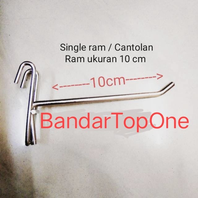 Single ram 10 cm chrome Stenlis