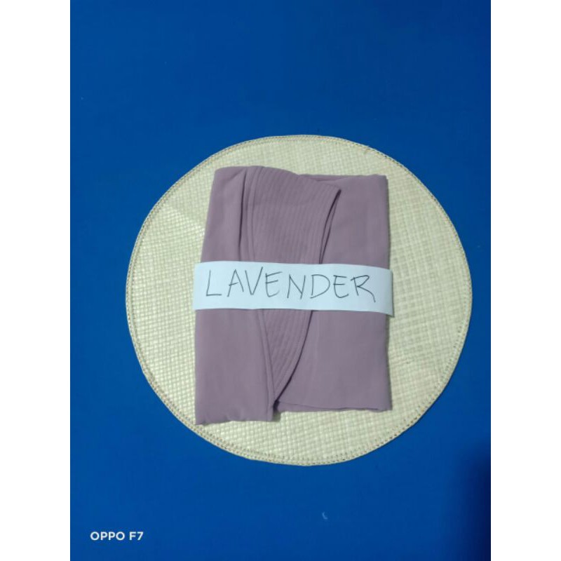 KERUDUNG KHIMAR MALIKA CERUTY PREMIUM/KHIMAR MALIKA BUSA ANTEM SIZE L-Levender