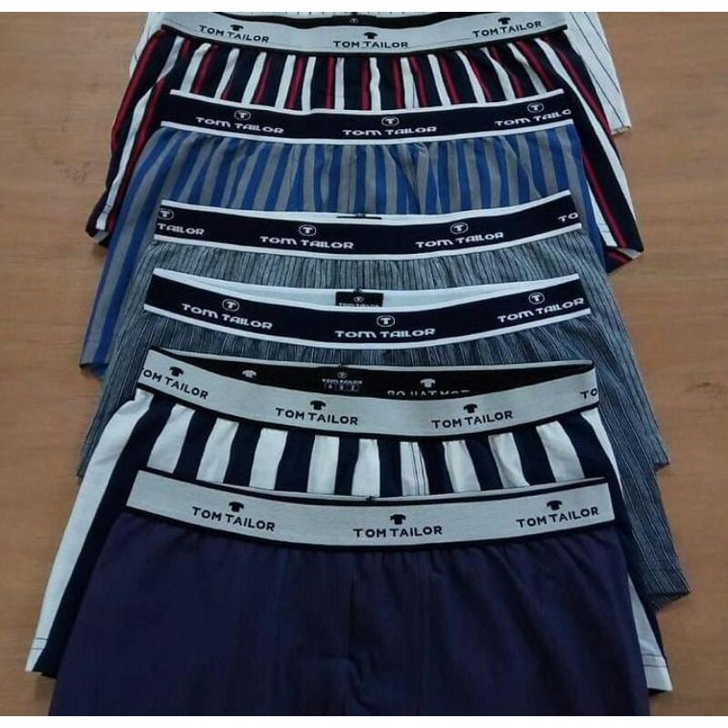 Boxer PriaT*om Tailor Men Boxer Short Stretch (Paket Isi 3 Pcs ) Original Branded