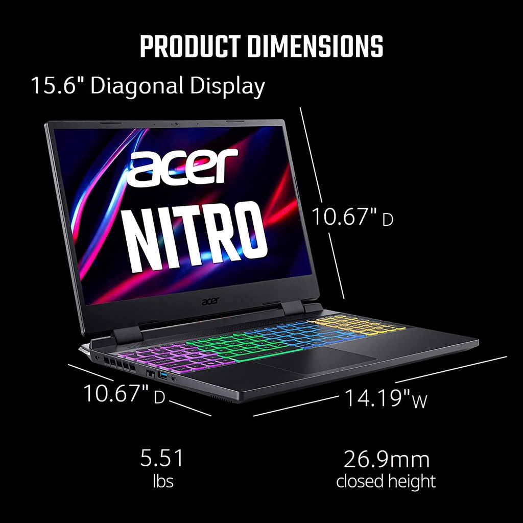 Laptop Acer Nitro i9 12900H RTX 3060 165HZ