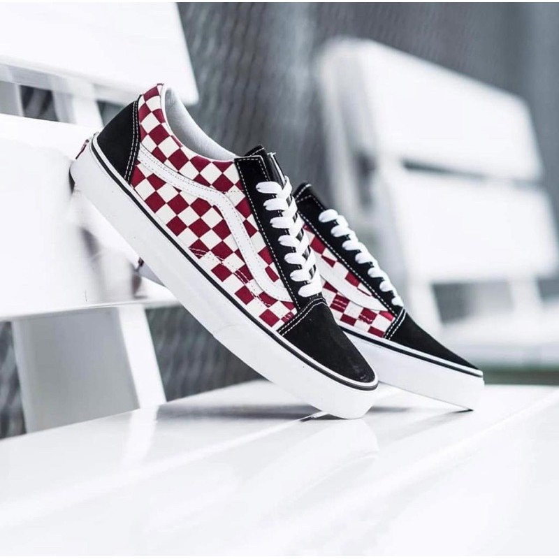 Vans Oldskool Checkerboard Black/Red