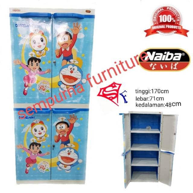 Lemari plastik doraemon naiba