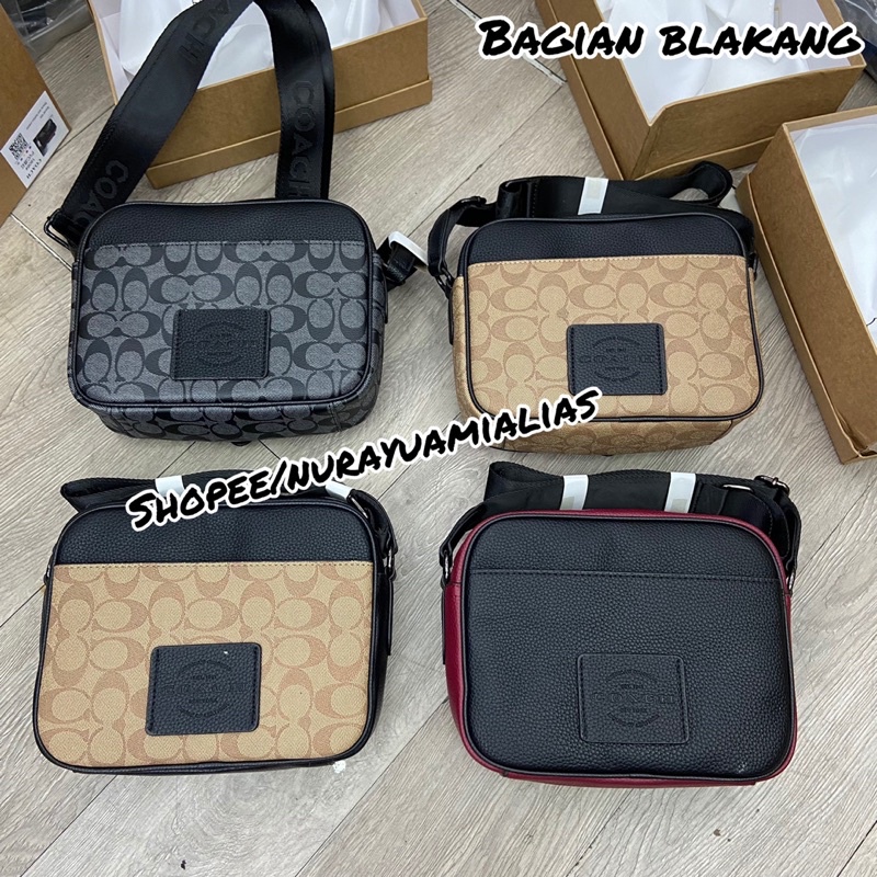 Tas selempang Coach impor with box tas slempang pria wanita coach