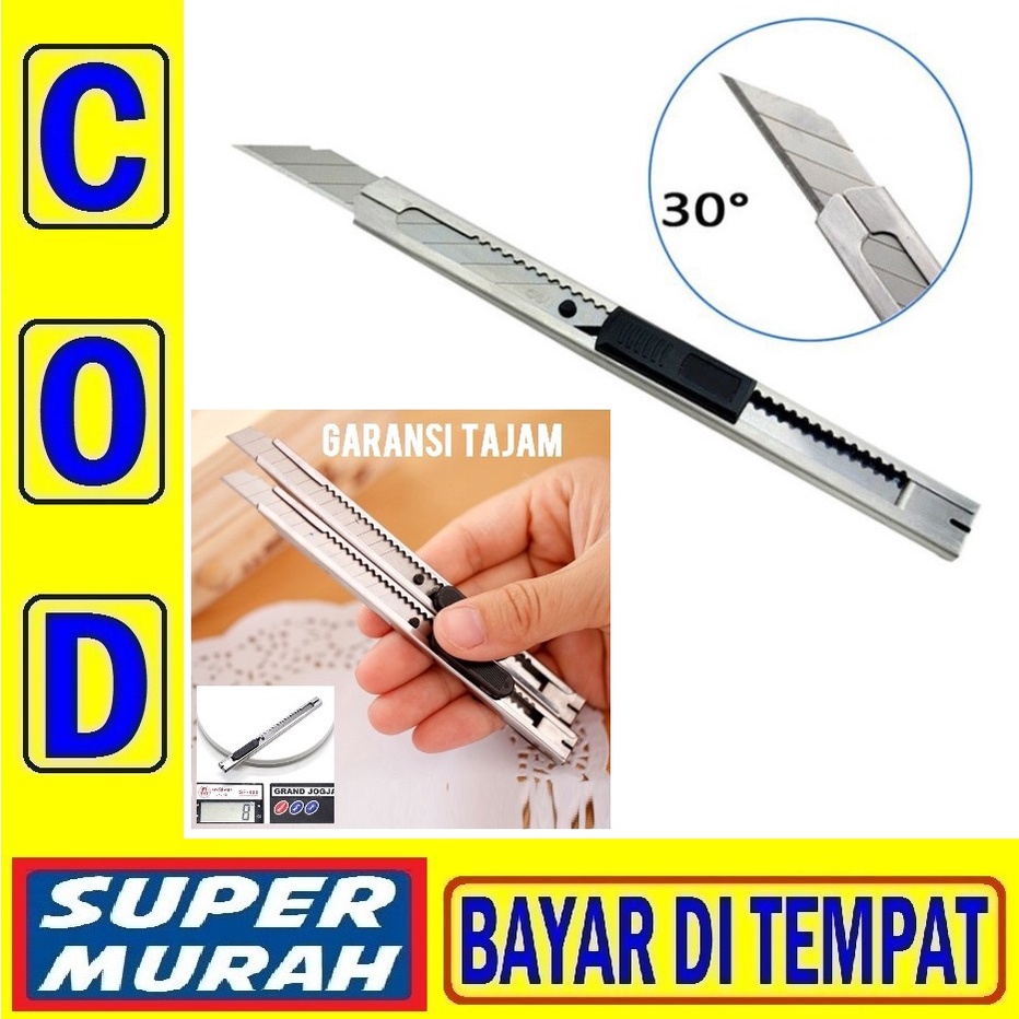 

RAK 1C CUTTER STAINLESS Steel 30° Cuter Pisau Tajam Kater Stainles Awet Tahan Lama Kuat Pemotong Grand Jogja