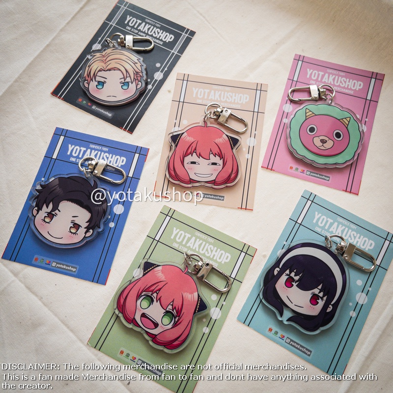 Spy X Family Gantungan Kunci Headshot Anime Fanmerch GCH09 YOTAKUSHOP