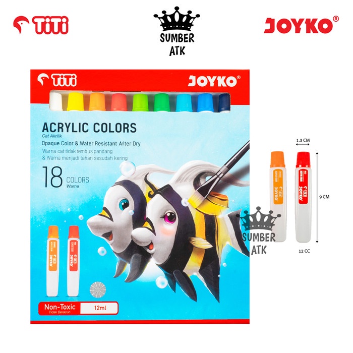 

Produk Terbaru Acrylic Color Cat Akrilik Joyko Titi Acc-12Ml-18 Warna Colors