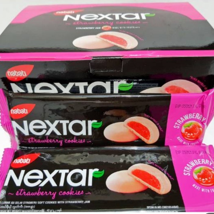 

T20R Nabati Nextar Strawbery - Cemilan Kue Nastar Rasa Strawbery Ht501Gr