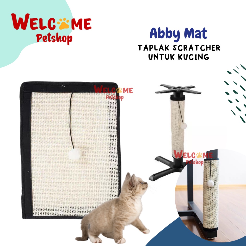 Abby Mat Mainan Alas Garukan Kuku Kucing Karpet Bola Kain Cat Toy