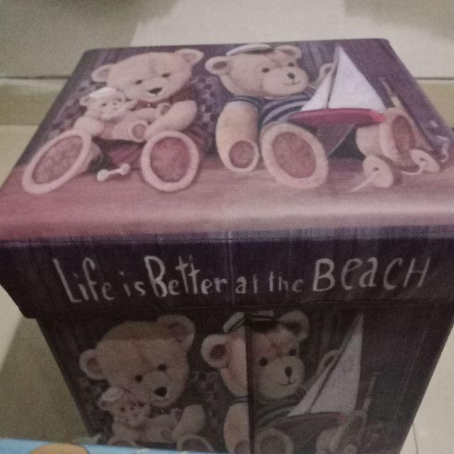 Tempat Mainan / Majalah /kursi Organizer Storage Box / Storage Stool /