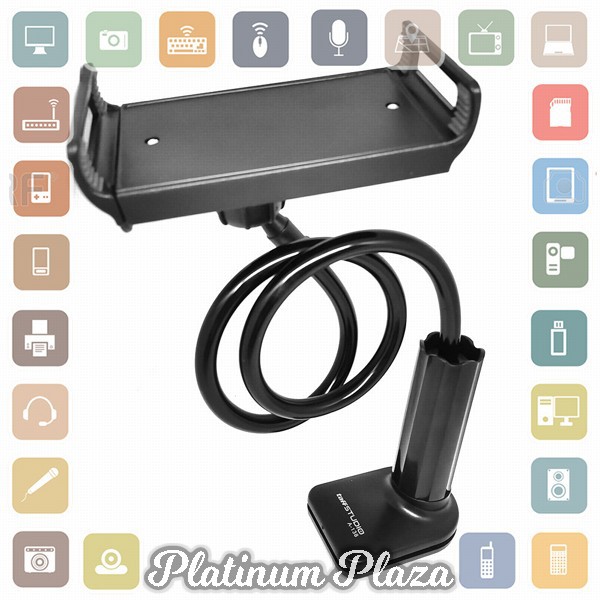 TaffSTUDIO Lazypod Arm Universal Tablet PC Holder dengan Klip 360 Derajat - A-138 - Black`5ZPS5N-