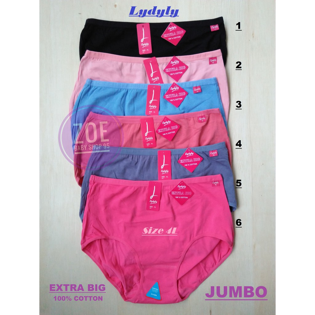 3PCS CD LYDYLY JUMBO LD 030 | Celana dalam wanita jumbo | lydyly jumbo | cd lydyly 4L- 5L