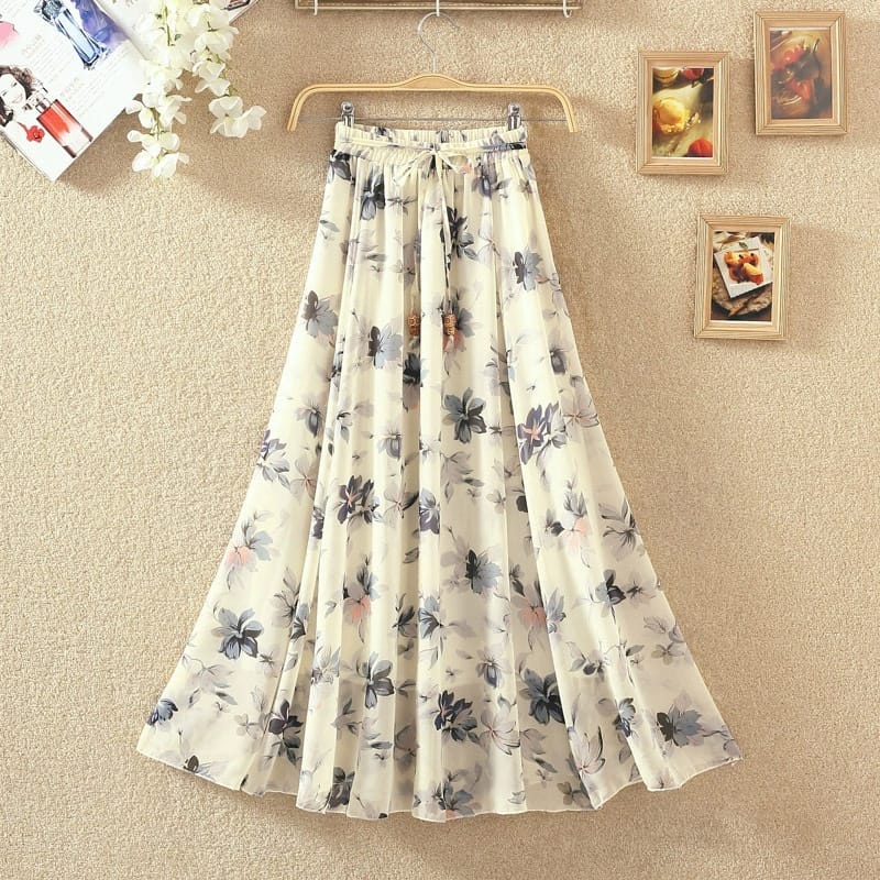UNI 027A ROK PANJANG PROMO | ROK KOREA | FASHION SKIRT KOREA | ROK MOTIF BUNGA | ROK PREMIUM