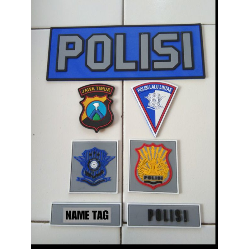 Patch Rubber Emblem Karet 1set