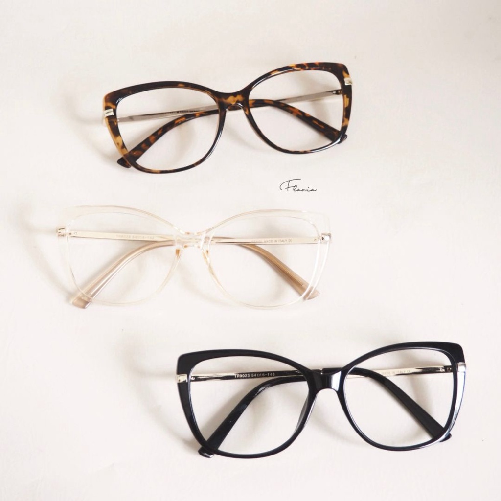 Flavia Eyewear - Kacamata Olsen Square Acetat (custom minus, photochromic, blueray, bluechromic dan photobrown)