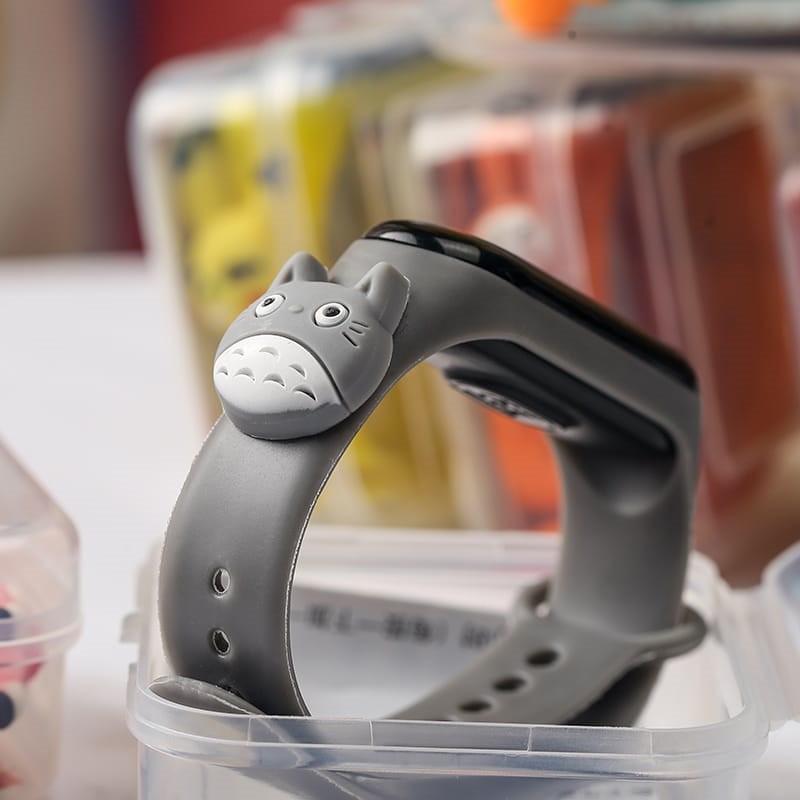 Jam Tangan Anak Elektronik Led Anti Air IP67 Water proof Motif Kartun Mickey Pikachu Bahan Silikon Untuk Anak / Jam Tangan Karakter 009-GREY TOTORO