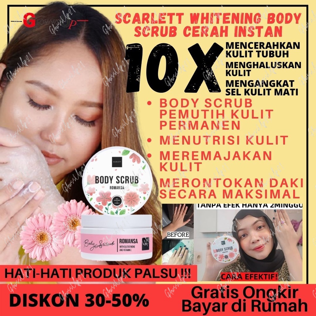 SCARLETT BODY SCRUB ROMANSA ORIGINAL BPOM - LULUR ROMANSA SCARLETT ORIGINAL