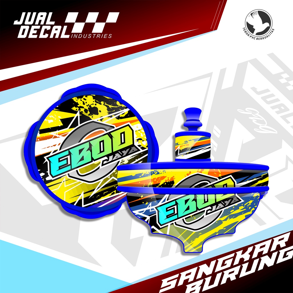 Stiker Tebok Batman Decal Sangkar Burung Lovebird EBOD JAYA Kandang Bulat Love Bird Bisa Custom Desa