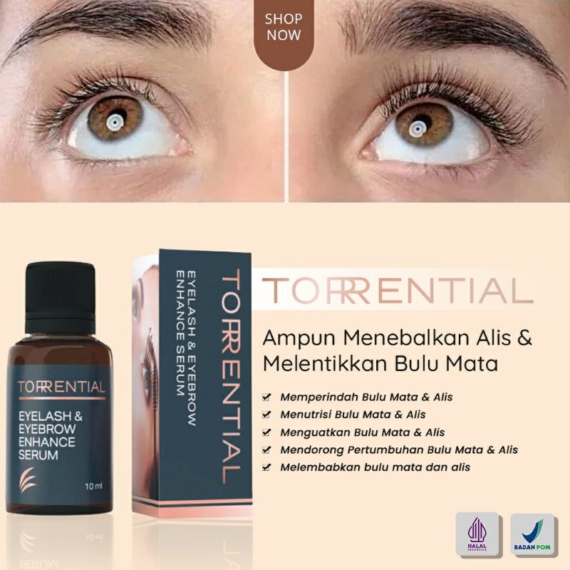 *COD + Free Spoolie Brush*TORRENTIAL Eyelash &amp; Eyebrow Growth Serum | Torrential Serum Bulu Mata dan Alis BPOM | Serum penumbuh pemanjang Bulumata dan Serum Alis - Lazuardi Store