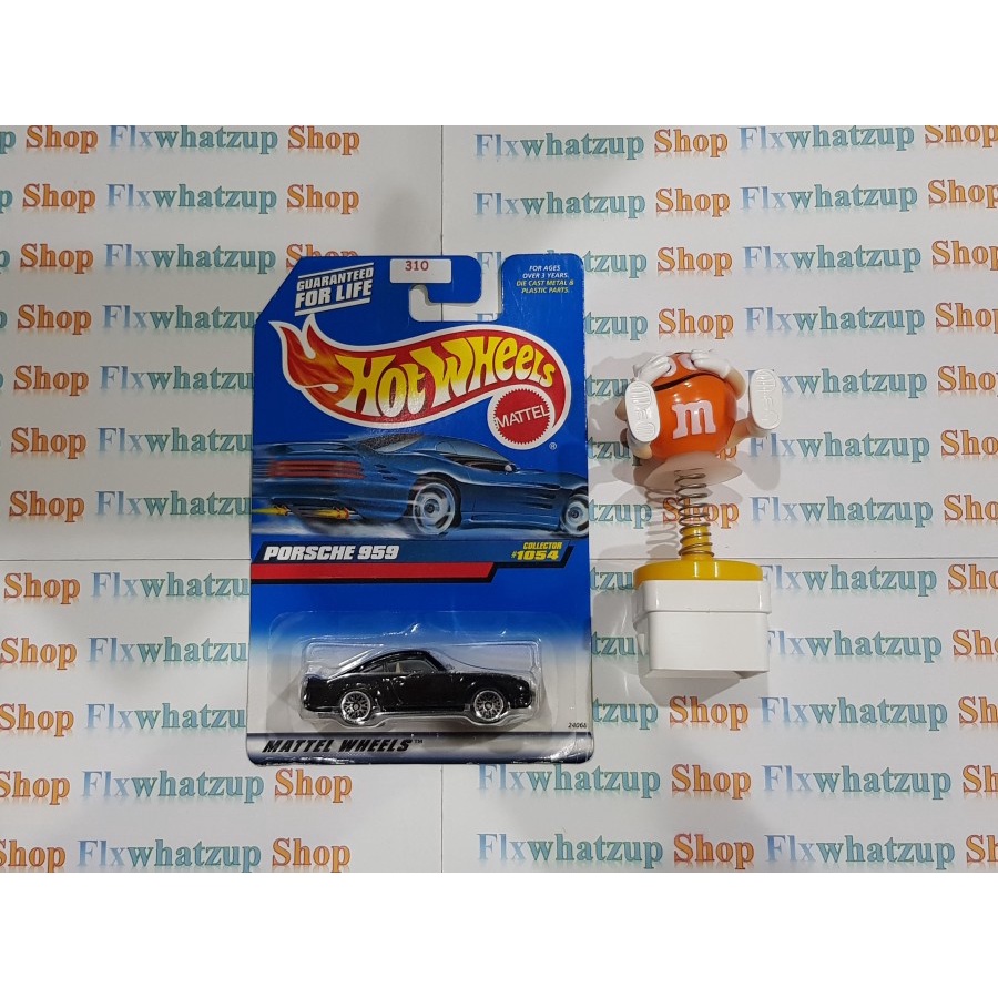 Hot Wheels Porsche 959 (MATTEL WHEELS) - BLACK US CARD