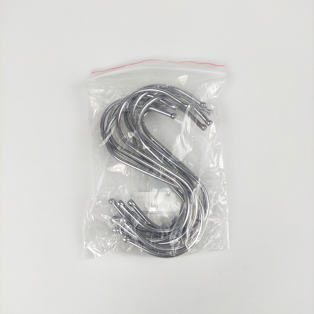 Hanger Gantungan S Type Hook Stainless Steel 12 CM 10 PCS - 7RHZNJSV - Silver