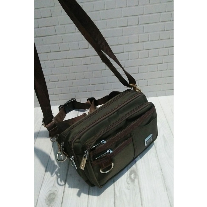 BAYAR DITEMPAT Tas Selempang pria Import/Waterproof/Polo dany - Cokelat Tas Slempang Pria eiger