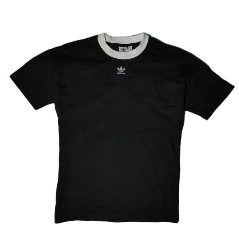 Tshirt Kaos Adidas Treefoil Big Logo Back Hitam Second