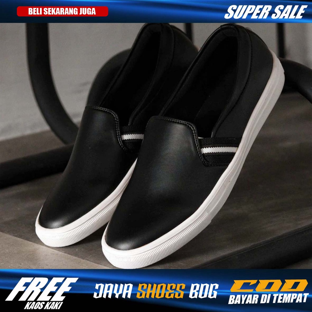 CARLOS|Sepatu Slip On Pria Original Pantofel Pria trendy Kulit Sintetik Selop Santai Kerja Kantor