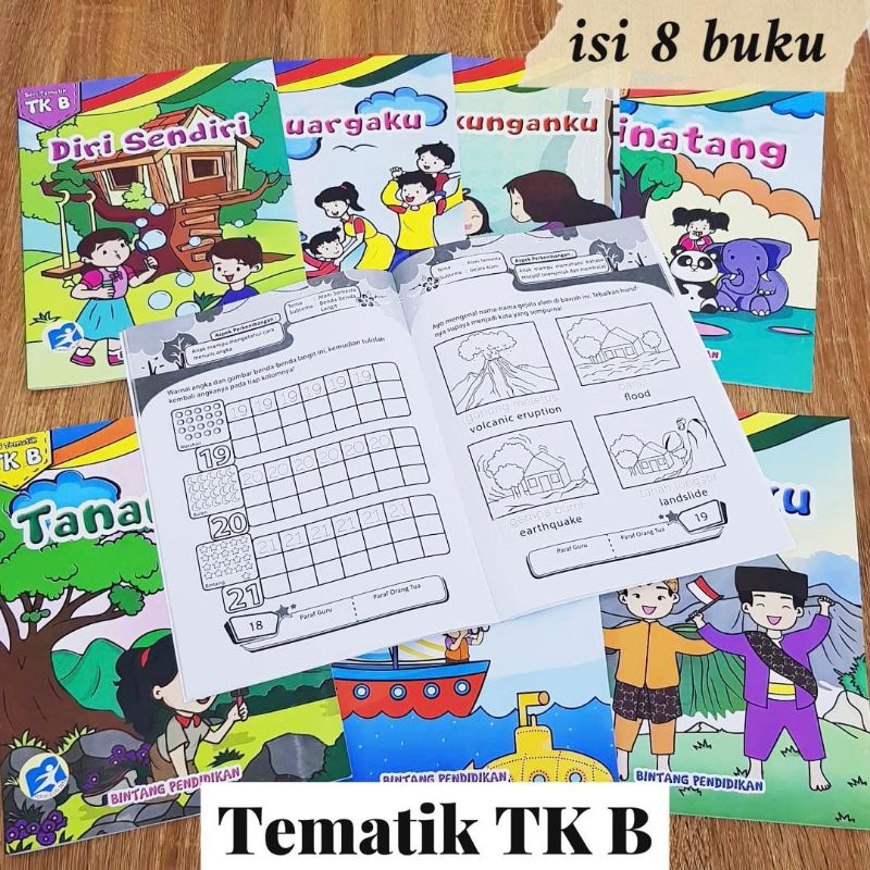 ORI satu paket buku TK kelompok B semester 1 dan 2 penerbit bintang