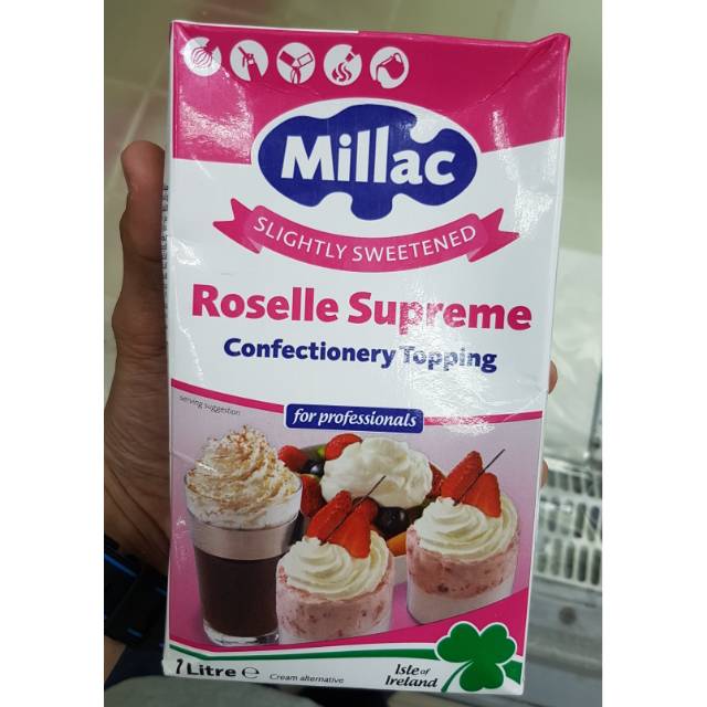 

MILLAC Roselle Supreme Whip Cream Confetionery Topping 1 Liter