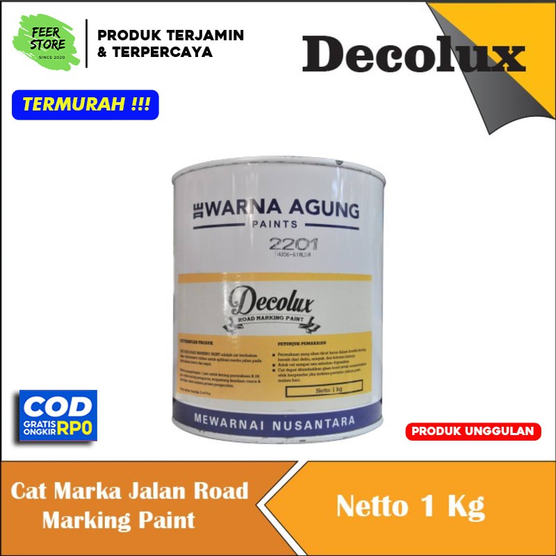 

Cat Marka Jalan Road Marking Paint Decolux kode 2201 warna hitam