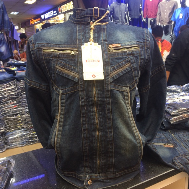 Jaket jeans standar esbox blue black