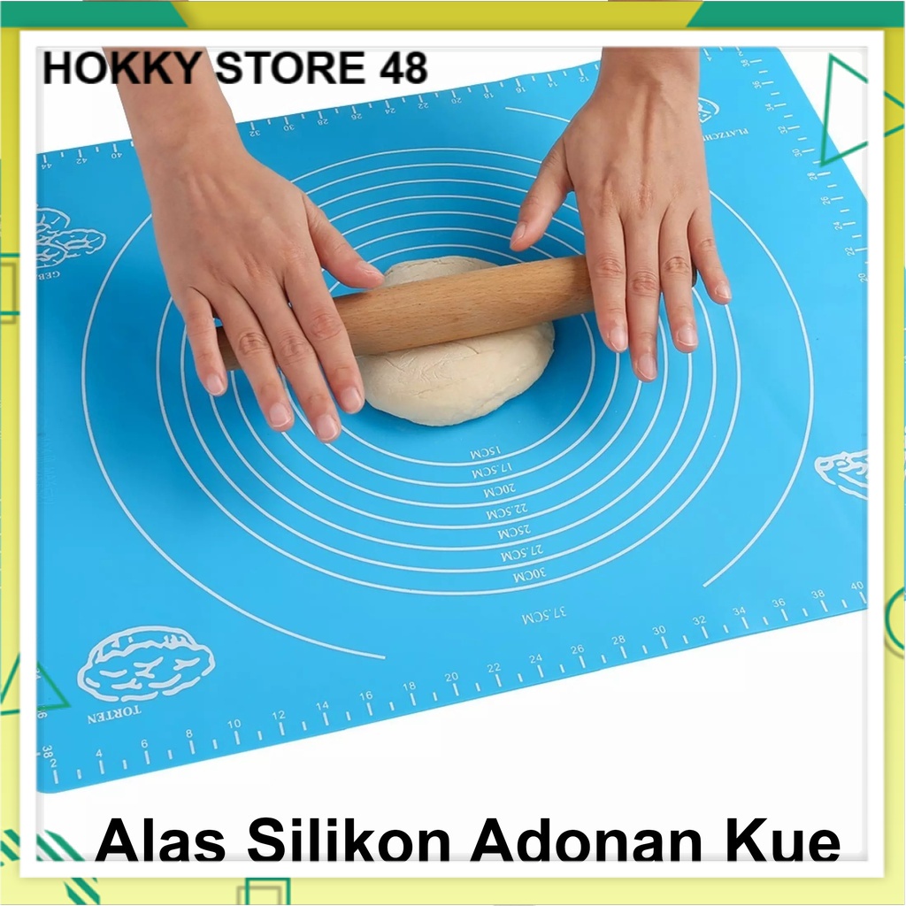

Alas Tatakan Mat Talenan Giling Gilas Rolling Adonan Kue Roti Pizza Fondant Silmat Silikon Silicone HS Hokky Store 48