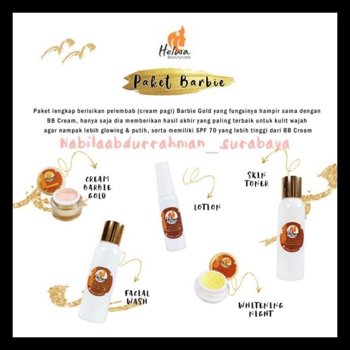

(TERLARIS) Paket Barbie Spf70 (Free Pouch/Paperbag + Segel) Kode 1428