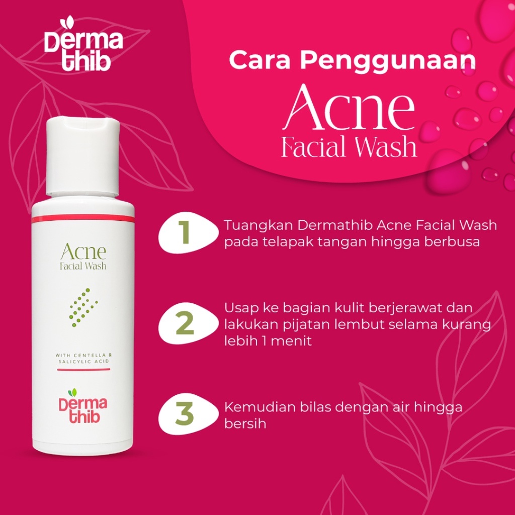 [ Agen Resmi ] Dermathib Acne Facial Wash - Sabun Cuci Muka Bekas Jerawat With Centella Asiatica dan Salicylid Acid