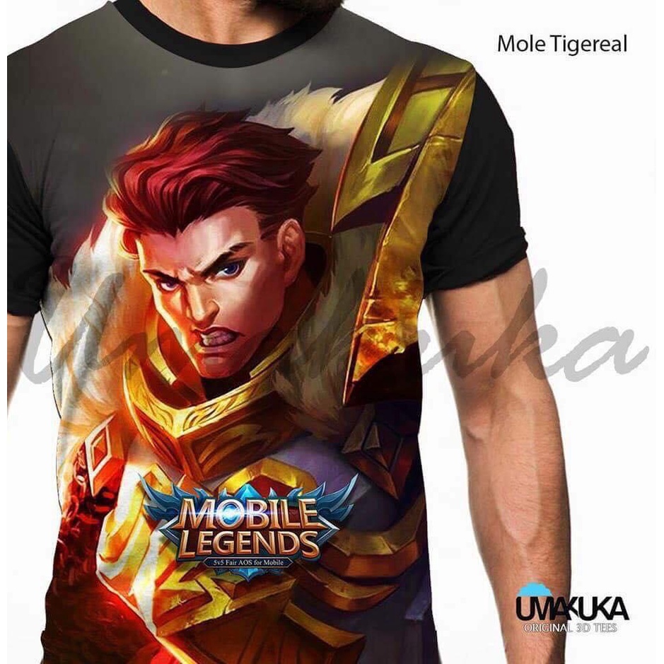 Kaos Mobile Legends Tigereal Terlaris 3d Fullprint