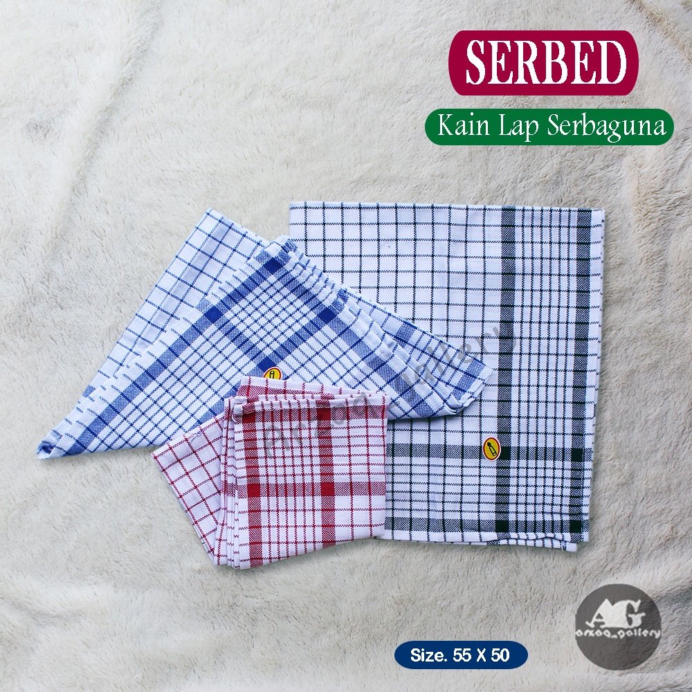 3 Pcs - SERBET ANEKA PRODUKSI | Kain lap | Perlengkapan Dapur | Kain lap |  Perawatan Rumah