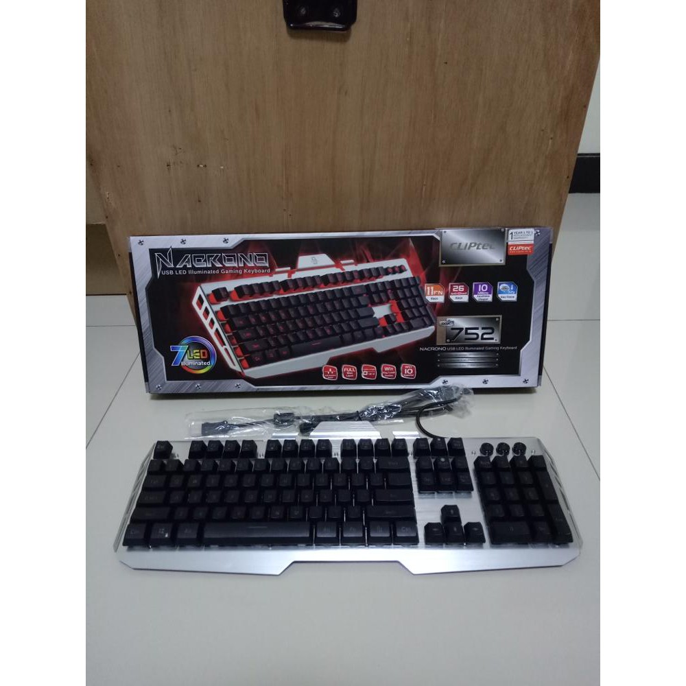 KEYBOARD GAMING ANTI GHOSTING CLIPTEC RGK-752 NACRONO