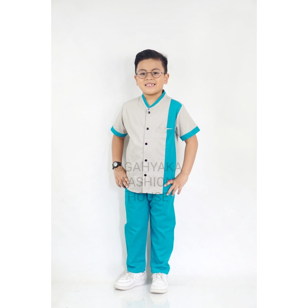 KOLEKSI TERBARU SETELAN KOKO ANAK LITTEL HERO BAHAN FULL KATUN TEBAL DAN ADEM 2-15 TAHUN